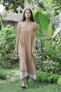 Mystical Dress Emerald Green/Indigo/Coconut Pink