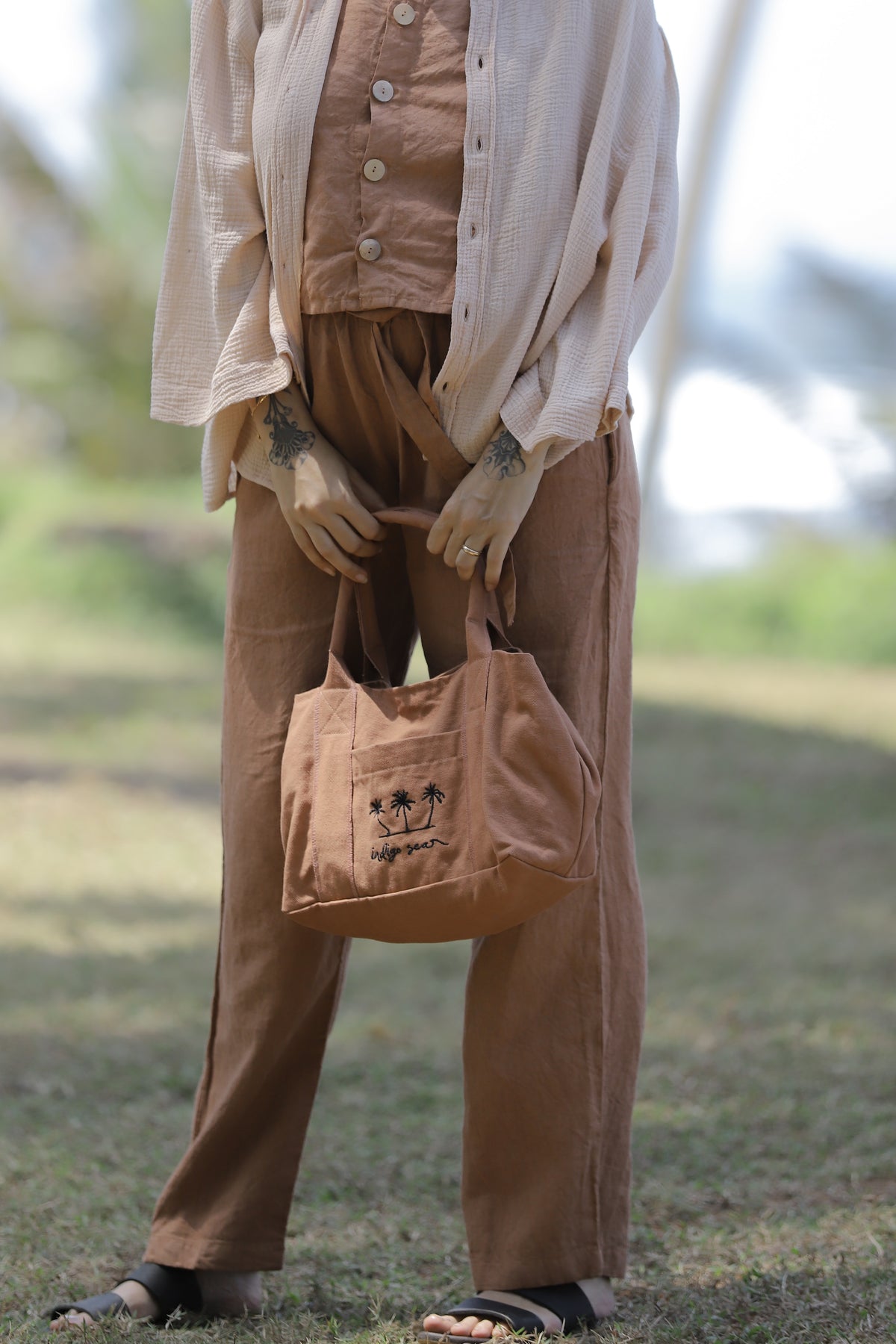 Linen Straight Pants Black/Indigo/Terracotta/Green/Cream