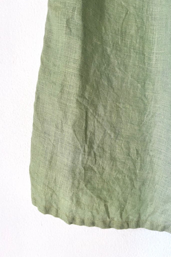 Linen Cynthia Button Tank Indigo/Terracotta/Leaf Green/Cream Yellow