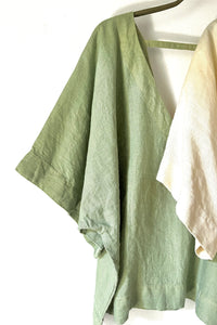 Linen Short Sleeve Indigo/Terracotta/Green/Cream