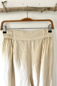 Linen Gaucho Pants Indigo/Terracotta/Leaf Green/Cream Yellow