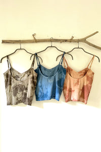 Organic cotton cami purple/pink/indigo