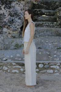 Linen Camisole Indigo/Cream/Mocha Indigo Sea World