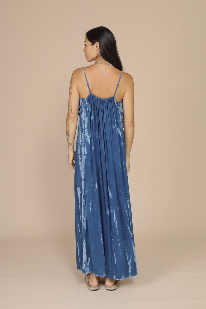 Maxi Dress Indigo/Pink/Green Indigo Sea World