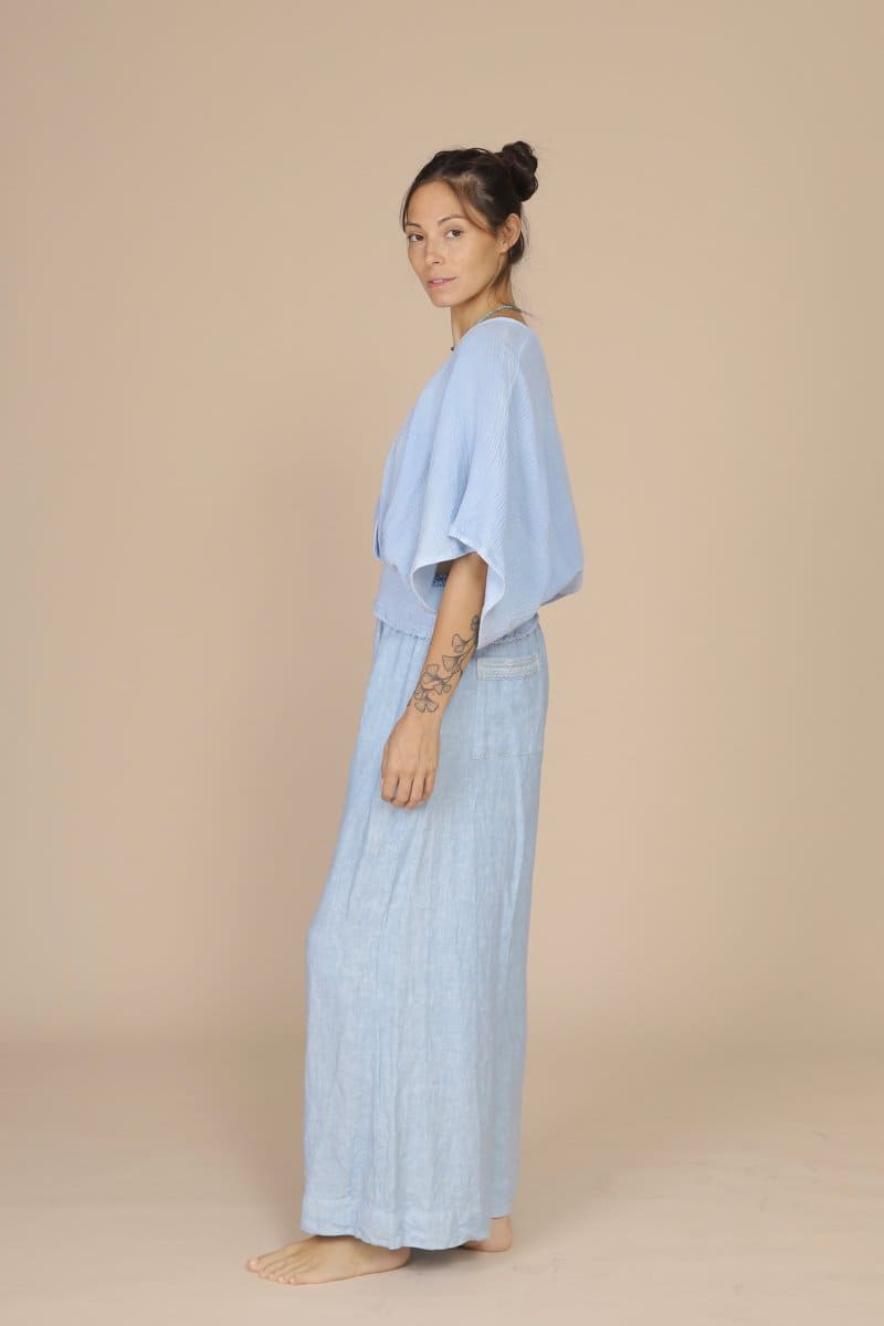 Wide Pants Long Indigo/Cream/Mocha Indigo Sea World