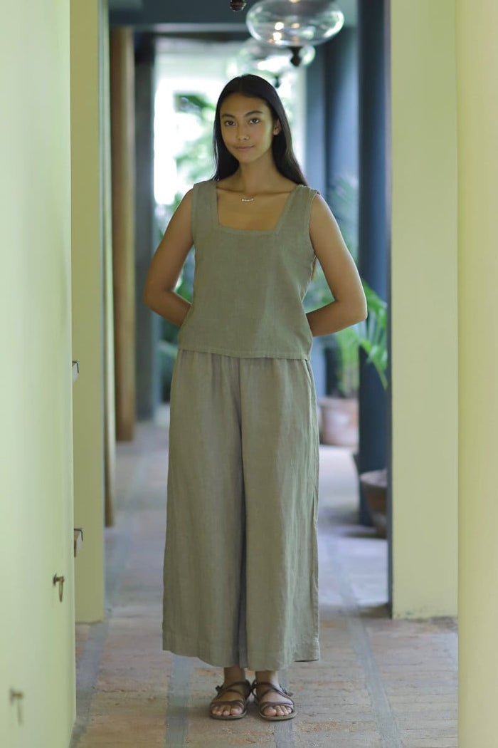 Wide Pants Short Indigo/Cream/Mocha/Gray Indigo Sea World