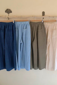 Wide Pants Short Indigo/Cream/Mocha/Gray Indigo Sea World